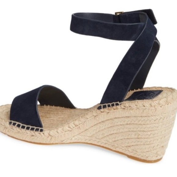 New w/o Box Tory Burch Bima Navy Espadrille Wedge, Size 10.5 - Picture 2 of 7